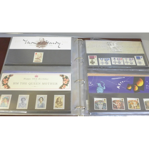 653 - An album of Royal Mail mint stamps, forty three packs plus loose stamps