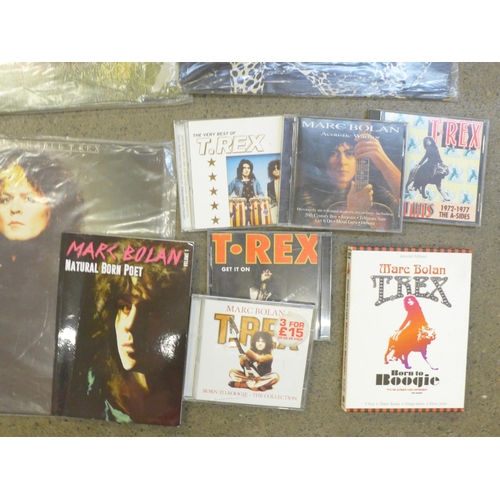 680 - A collection of Marc Bolan and T-Rex records including Bolan Boogie, Greatest Hits, T-Rex Tanx, Soli... 