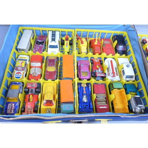 683 - A Matchbox carry case and a collection of 48 Matchbox cars