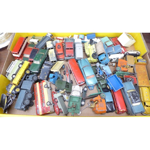 689 - A collection of die-cast model vehicles, mostly Dinky Toys, some Corgi