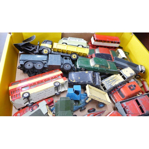 689 - A collection of die-cast model vehicles, mostly Dinky Toys, some Corgi