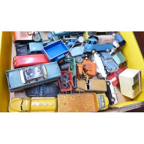 689 - A collection of die-cast model vehicles, mostly Dinky Toys, some Corgi