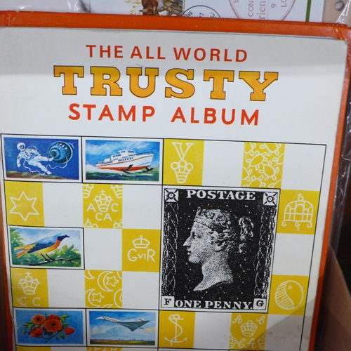 694 - Stamps - Box of stamps, covers, etc.