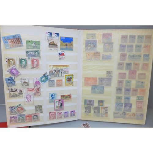 697 - Two stock books of world stamps