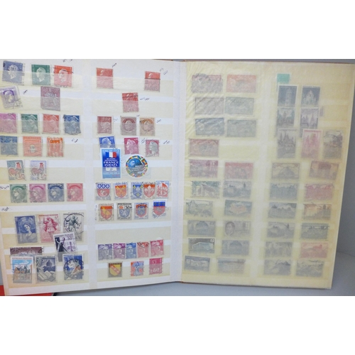 697 - Two stock books of world stamps