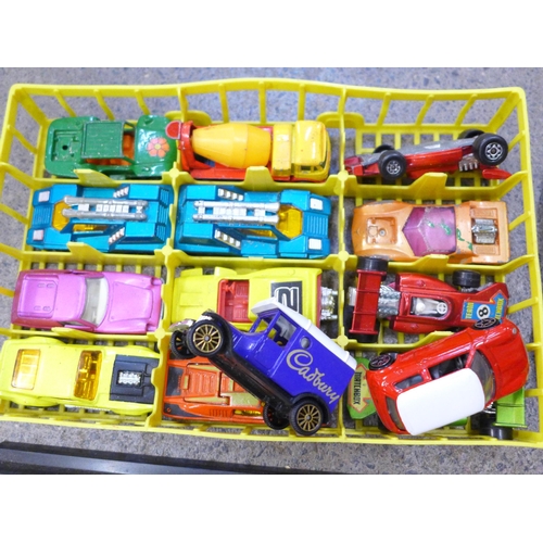 714 - Die-cast model vehicles, Joal tipper truck, UFO interceptor, etc.