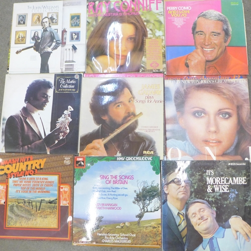 717 - A box of LP records, 1960s to 1980s including Big Country, Frank Sinatra, Howard Jones, etc., approx... 