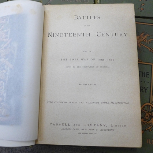 721 - A set of six volumes; Battles of the Nineteenth Century