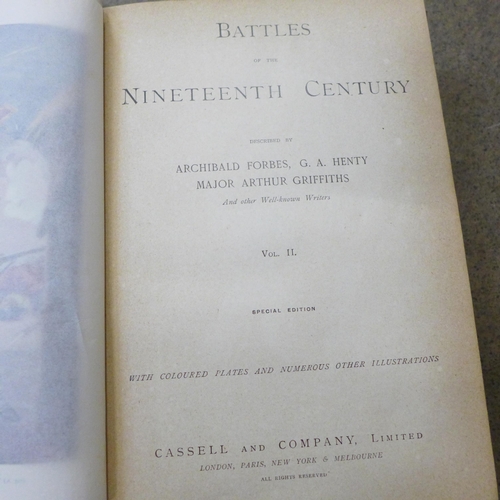 721 - A set of six volumes; Battles of the Nineteenth Century