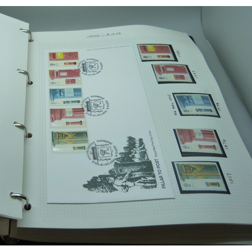 722 - Stamps; Great Britain 1999-2010 collection of commemorative issues in three albums, most issues pres... 