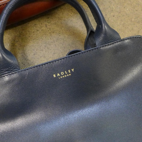 727 - Six bags/handbags, three Bridge, two Radley and one Sacco