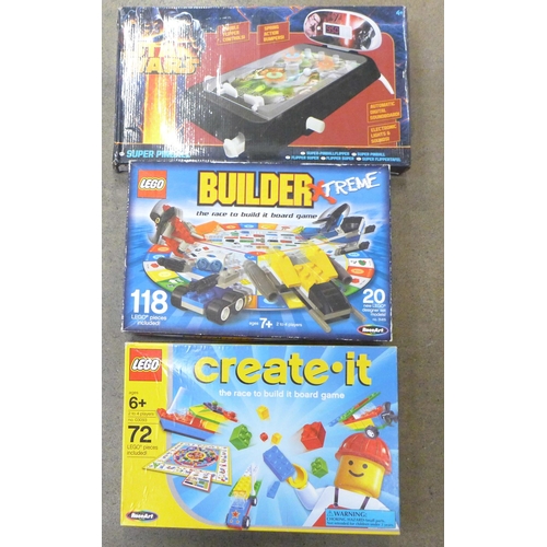 732 - Two Lego sets, Create It and Builder Xtreme and a Star Wars pinball