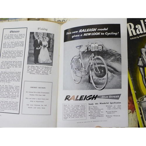 738 - Five The Raligram Raleigh Cycles journals, six The Connoisseur magazines, 1930s and seventeen The Bo... 