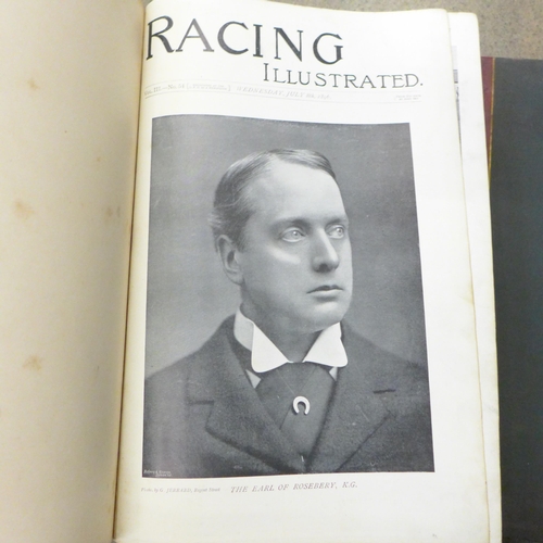 741 - Three volumes, Racing Illustrated, late 19th century