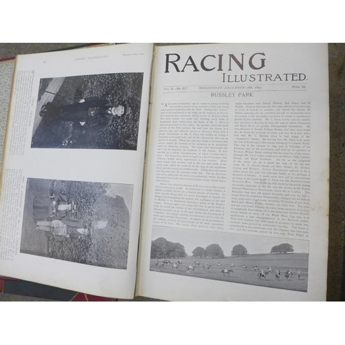 741 - Three volumes, Racing Illustrated, late 19th century