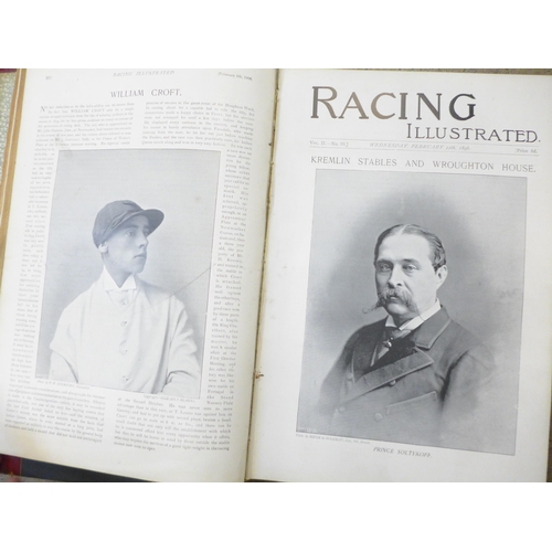 741 - Three volumes, Racing Illustrated, late 19th century