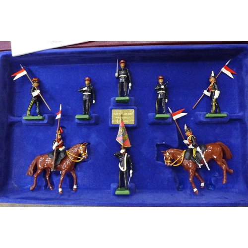 742 - Britains Toys comprising 9th/12th Royal Lancers, numbered 2499/5000, 8820 x 3 11th Hussars - 8819 16... 