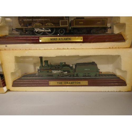 769 - Nine model locomotives for display purposes, boxed