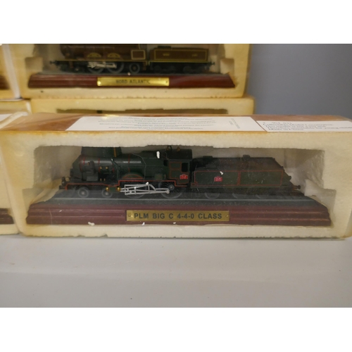 769 - Nine model locomotives for display purposes, boxed