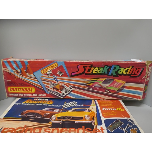 787 - Matchbox S-400 twin loop set and Corgi Rockets racing speed set, boxed