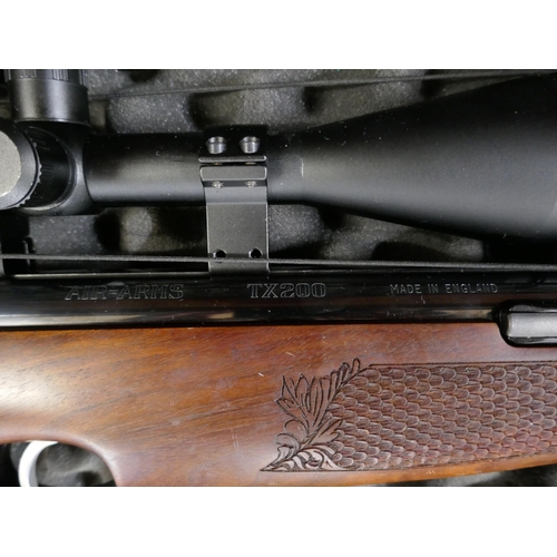 794 - An Air Arms TX200 Mark 3, .177 air rifle, Tony Leach conversion kit, walnut sporter stock, with case... 