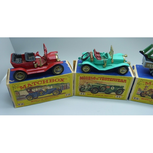 810 - Four Matchbox Models of Yesteryear, with four boxes, not matching