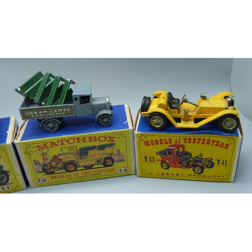 810 - Four Matchbox Models of Yesteryear, with four boxes, not matching