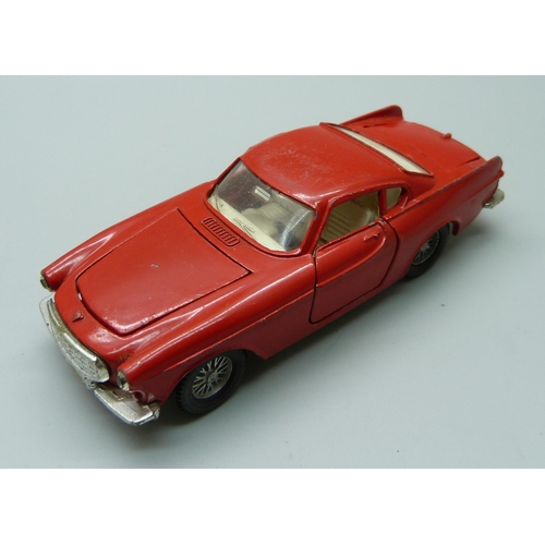 818 - A Corgi Toys 228 Volvo P1800, red body, boxed