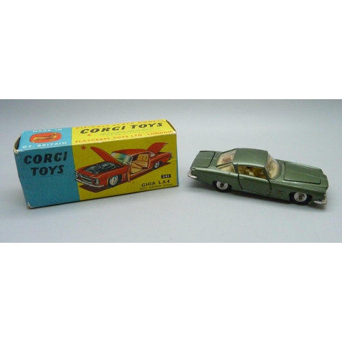 819 - A Corgi Toys 241 Ghia L6.4 with Chrysler V8 engine, boxed