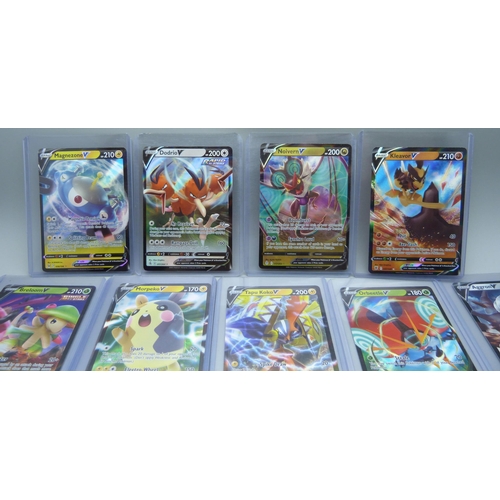 827 - Twenty V-cards Pokemon cards including ultra rare and promos