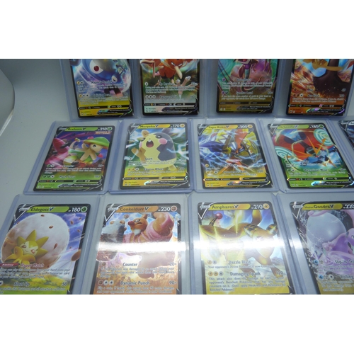 827 - Twenty V-cards Pokemon cards including ultra rare and promos