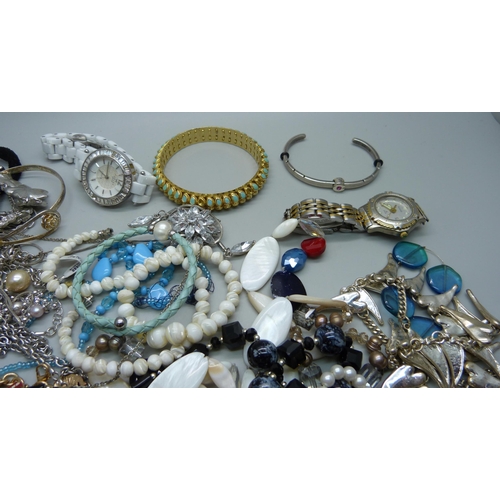 870 - A collection of costume jewellery and wristwatches including Radley, Pia and Accurist