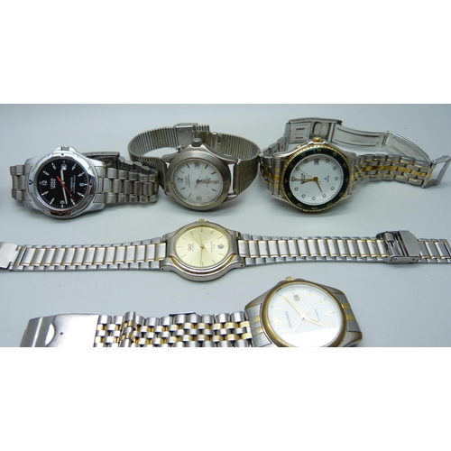 885 - Seven wristwatches