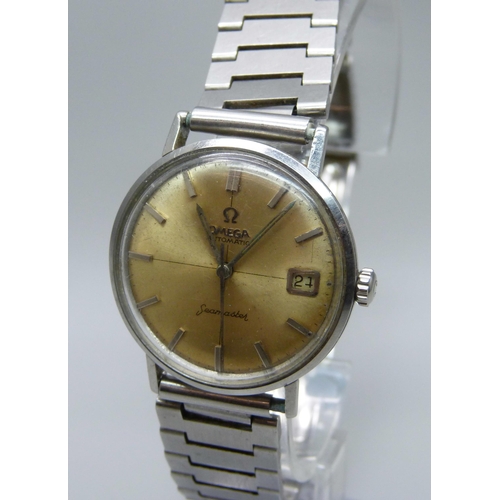 930 - An Omega Seamaster automatic wristwatch, (not an Omega bracelet)