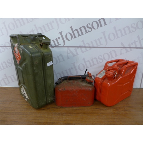 2327 - A 1997 Jerry can and 2 petrol cans