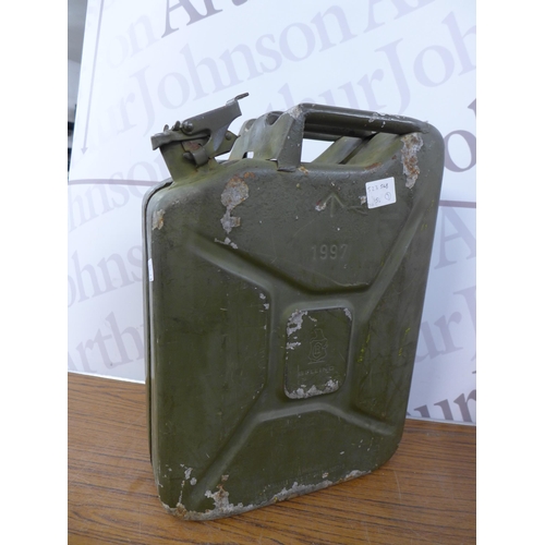 2327 - A 1997 Jerry can and 2 petrol cans