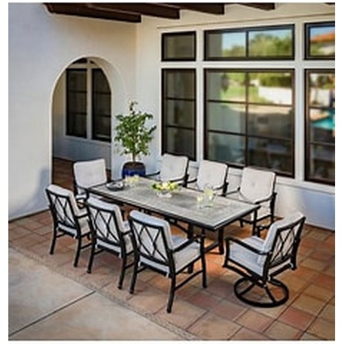 1476 - A Sunvilla Anita 9 piece Cushion Dining Set, original RRP £1999.98 + VAT - boxed (4183-4/901) - miss... 