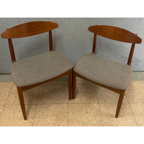 49A - A pair of G-Plan Danish Design teak chairs, designed by Ib Kofod Larsen