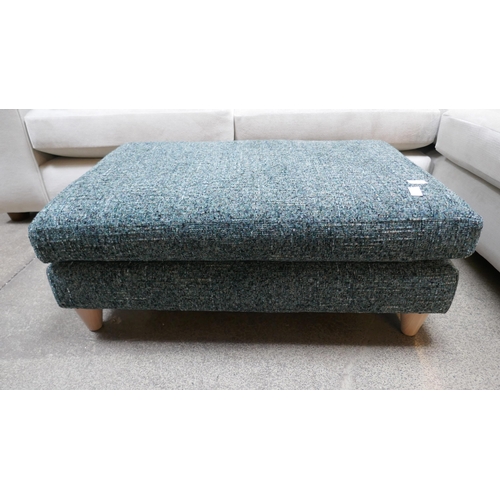 1494 - A turquoise flecked footstool - Brand new