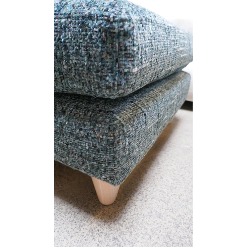 1494 - A turquoise flecked footstool - Brand new