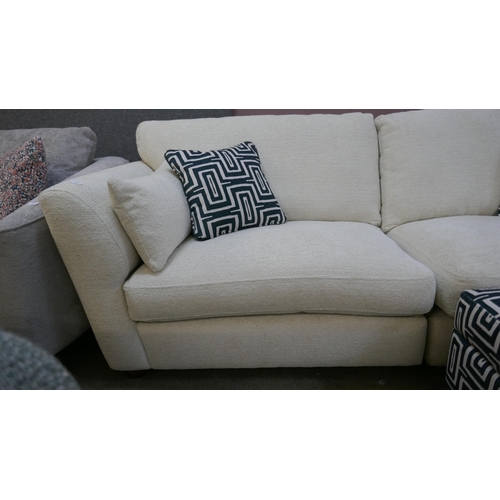 1500 - An ivory four seater with Mid Century style scatter cushions and storage footstool - Brand new RRP £... 