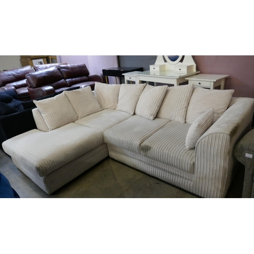 1516 - An ivory cord compact corner sofa - Brand new -marked