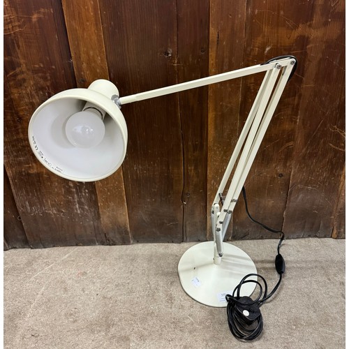 395 - A cream metal anglepoise desk lamp