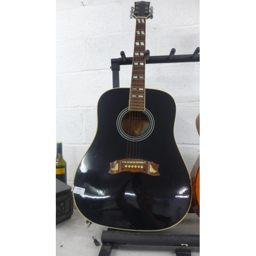 2104 - A Lorenzo 6-string acoustic guitar and an Admira 6-string acoustic guitar with case