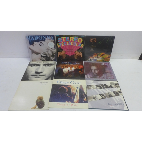 2133 - A box of approximately 70 LP's and singles including Tears for Fears and Depeche Mode