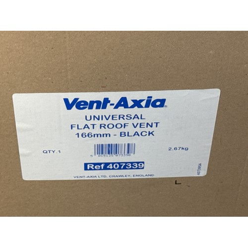 2339 - 6 Vent-Axia Universal flat roof vents, 166mm in black