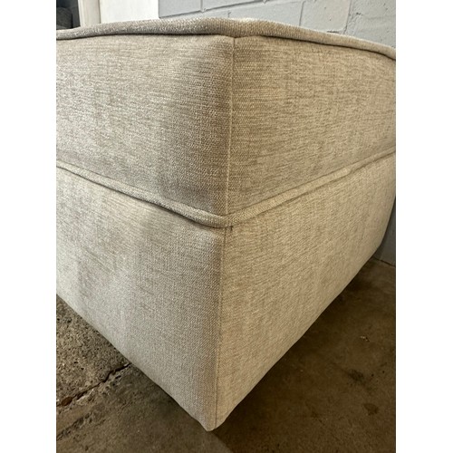 1380 - A grey upholstered storage footstool, brand new