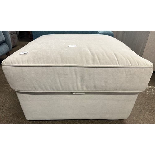 1473 - A grey velvet storage footstool, ex display