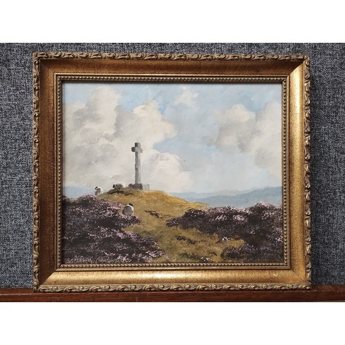 335 - Lewis Creighton, Yorkshire landscape, oil on board, framed