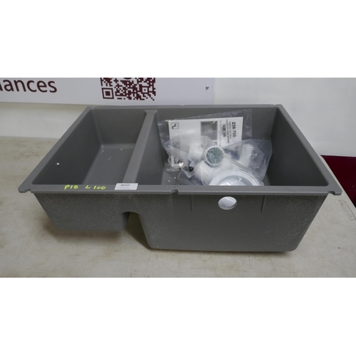 4010 - Blanco Samos 1.5 Bowl Grey Composite  Sink - 370x525  - model no -525800 (554-100)   * This lot is s... 